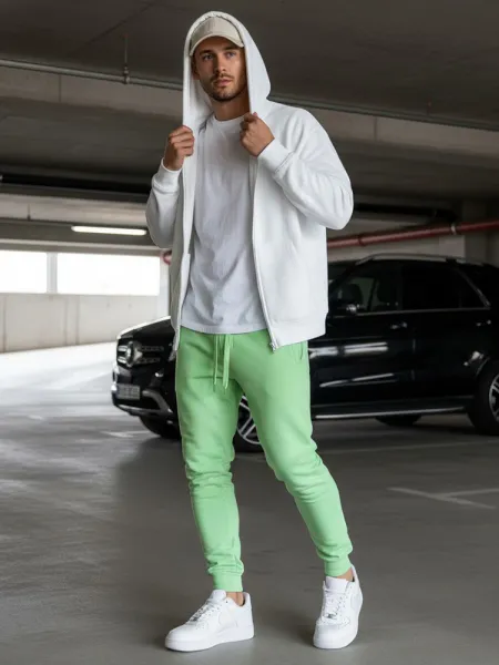 Pánske tepláky DStreet Lime