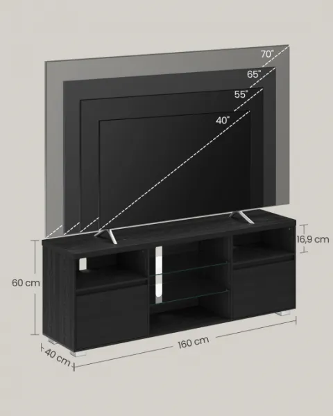 Stolík pod televízor s LED osvetlením LTV331T21