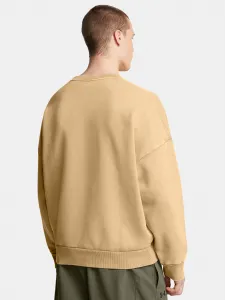 Mikiny a mikiny s kapucou - Under Armour M Icon Heavyweight Fleece Wash Oversized Crew Brown Hnedá