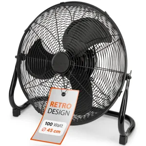 VL 3066 BK podlahový ventilátor 45 cm, kovovo čierny