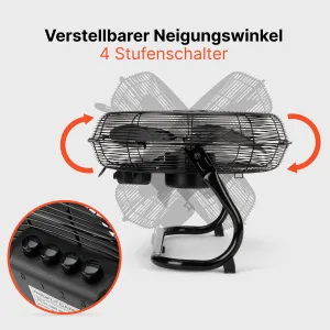 VL 3066 BK podlahový ventilátor 45 cm, kovovo čierny