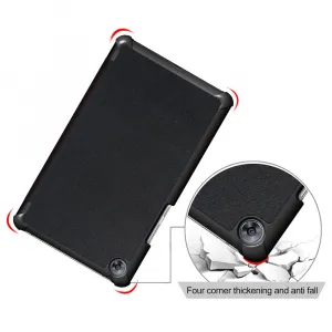 LEATHER Zaklápací kryt pre Huawei MediaPad M5 8.4 čierny