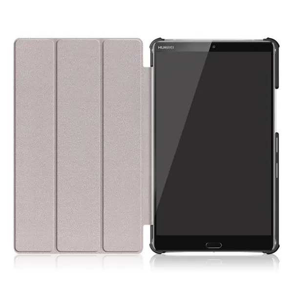 LEATHER Zaklápací kryt pre Huawei MediaPad M5 8.4 čierny