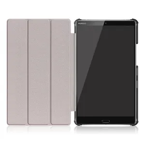 LEATHER Zaklápací kryt pre Huawei MediaPad M5 8.4 čierny