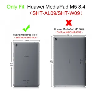 LEATHER Zaklápací kryt pre Huawei MediaPad M5 8.4 čierny
