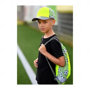Korntex set reflexná šiltovka a zaťahovacie vrecko - futbal