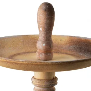 Mondex Dekoratívny dvojposchodový podnos DAZ 30 cm hnedý