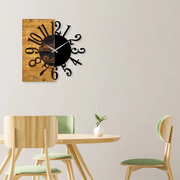 Dekoratívne drevené nástenné hodiny Wooden Clock 7