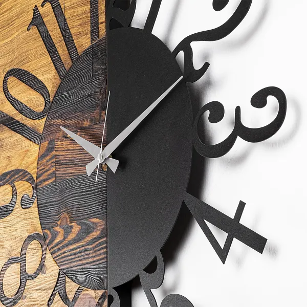 Dekoratívne drevené nástenné hodiny Wooden Clock 7