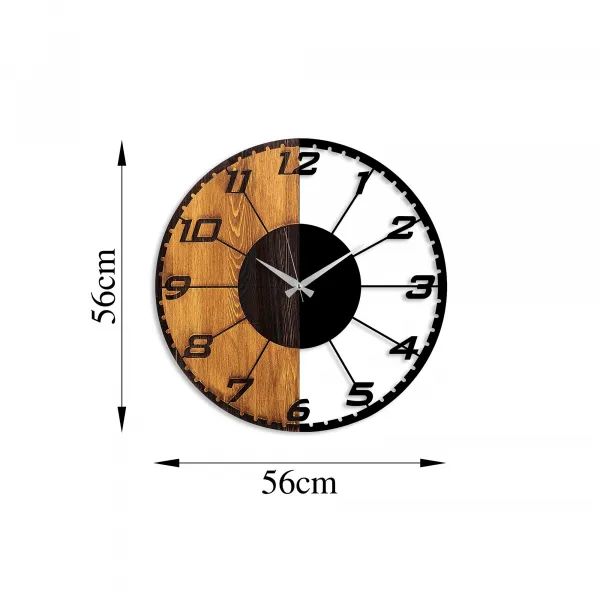 Dekoratívne drevené nástenné hodiny Linear