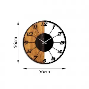 Dekoratívne drevené nástenné hodiny Linear