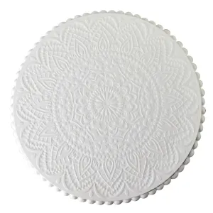 Mondex Dekoratívny podnos DAZ MANDALA 30 cm biely