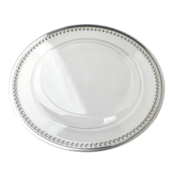 Mondex Dekoratívny tanier BLANCHE CLEAR 33 cm zlatý