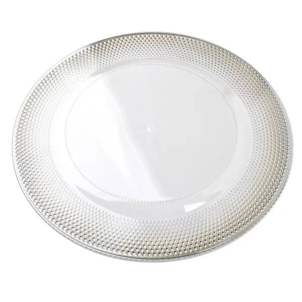 Mondex Dekoratívny tanier BLANCHE CLEAR II. 30 cm zlatý