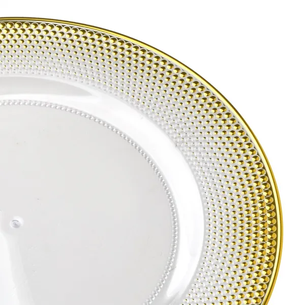 Mondex Dekoratívny tanier BLANCHE CLEAR II. 30 cm zlatý