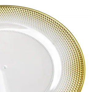 Mondex Dekoratívny tanier BLANCHE CLEAR II. 30 cm zlatý