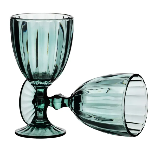 Allesken Sada 4 ks sklenic ELISE STRIPES 320 ml zelená