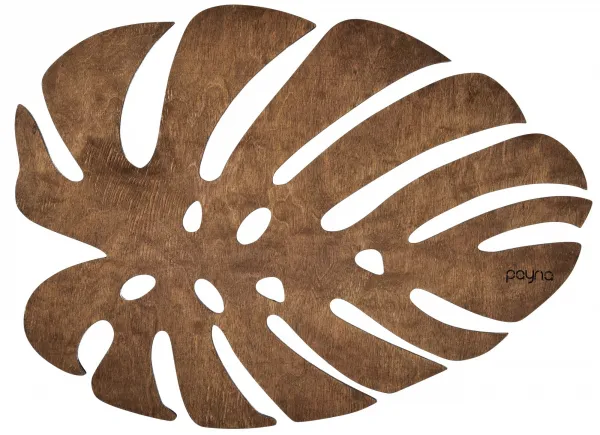 Hermia Sada 4 ks drevených prestieraní WOODY MONSTERA orech