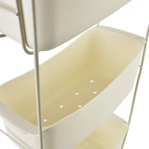 Bathlab Trojposchodový kúpeľňový regál DEA béžový