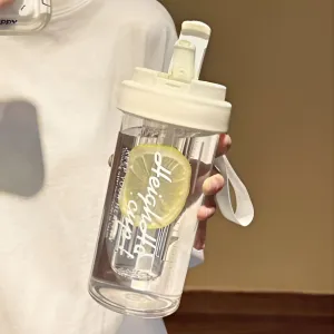 Livefy pohár so slamkou Simple 600ml, biely
