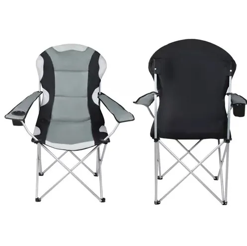 Záhradná a kempingová stolička Chair, nosnosť 120 kg, sivá