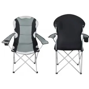 Záhradná a kempingová stolička Chair, nosnosť 120 kg, sivá