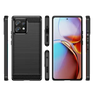 MG Carbon kryt na Motorola Moto X40 / X40 Pro, čierny