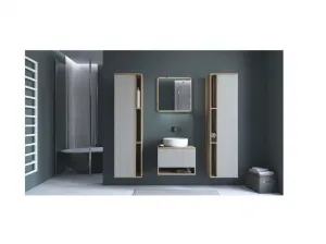 HALMAR Závěsná skříňka pod umyvadlo Aviola 1S 60 cm dub artisan/kašmír