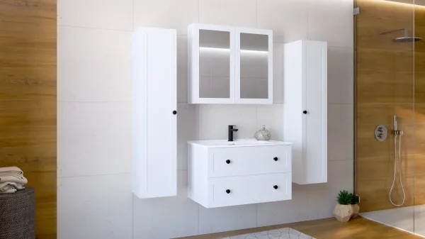 HALMAR Závěsná skříňka pod umyvadlo Toreto 2S 80 cm bílá