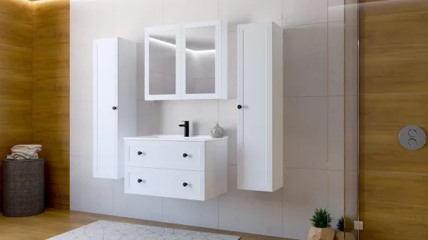 HALMAR Závěsná skříňka pod umyvadlo Toreto 2S 80 cm bílá