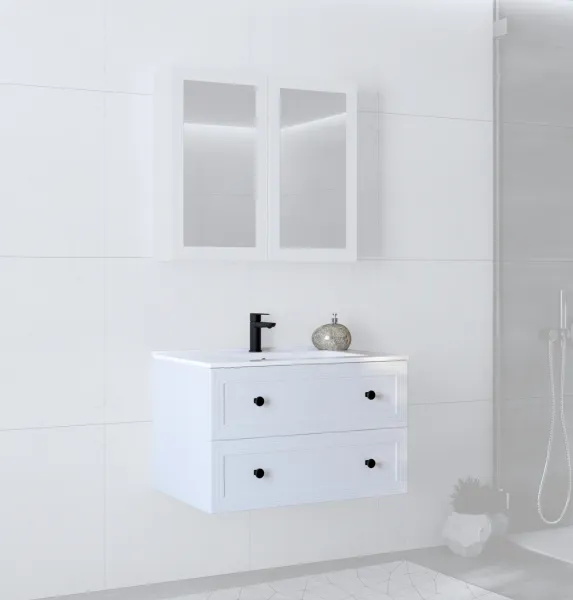 HALMAR Závěsná skříňka pod umyvadlo Toreto 2S 80 cm bílá
