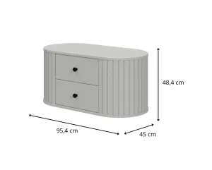 HALMAR Závěsná skříňka pod umyvadlo Venezia 2S 95,4 cm kašmírová