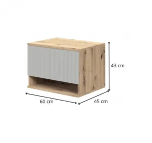 HALMAR Závěsná skříňka pod umyvadlo Aviola 1S 60 cm dub artisan/kašmír