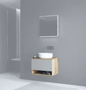 HALMAR Závěsná skříňka pod umyvadlo Aviola 1S 60 cm dub artisan/kašmír