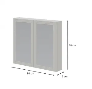 HALMAR Závěsná koupelnová skříňka se zrcadlem Toreto 80 cm kašmírová