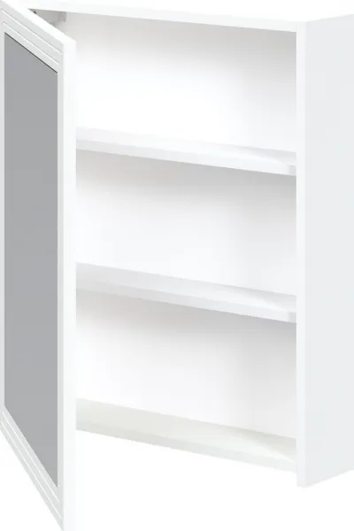 HALMAR Závěsná koupelnová skříňka se zrcadlem Toreto 60 cm bílá