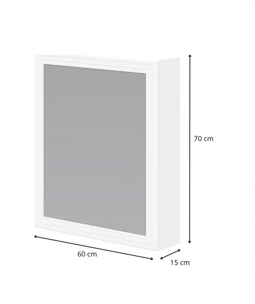 HALMAR Závěsná koupelnová skříňka se zrcadlem Toreto 60 cm bílá