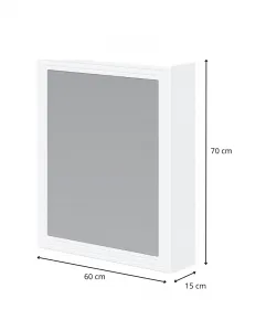 HALMAR Závěsná koupelnová skříňka se zrcadlem Toreto 60 cm bílá
