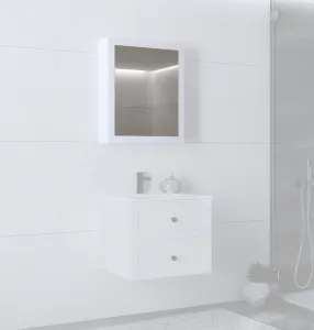 HALMAR Závěsná koupelnová skříňka se zrcadlem Toreto 60 cm bílá