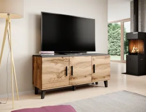 HALMAR TV stolek Lotta I 150 cm dub wotan/černý
