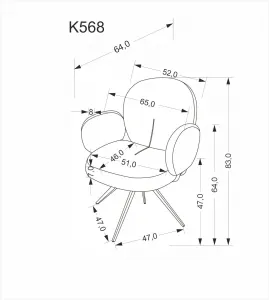 Otočné jedálenské kreslo K568 Halmar