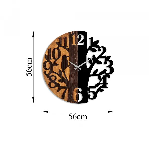 Dekoratívne drevené nástenné hodiny Wooden Clock - 71