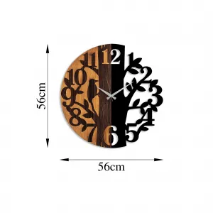 Dekoratívne drevené nástenné hodiny Wooden Clock - 71