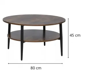 Signal Konferenční stolek Ella 80 cm vintage/černý