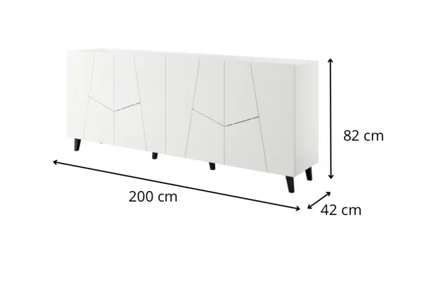 HALMAR Komoda Etna 200 cm bílá