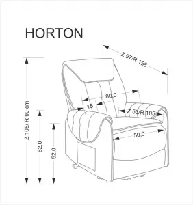 Elektrické polohovacie kreslo HORTON Halmar