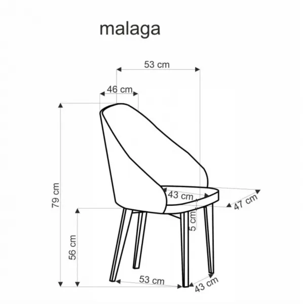Otočné jedálenské kreslo MALAGA Halmar
