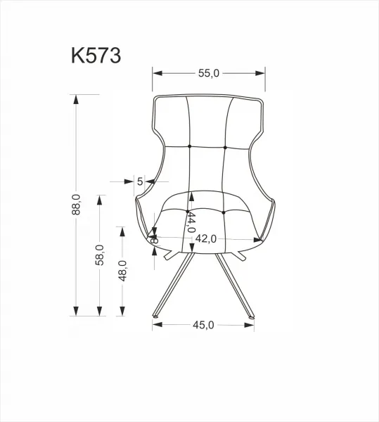 HALMAR Jídelní křeslo K573 popelavě šedé