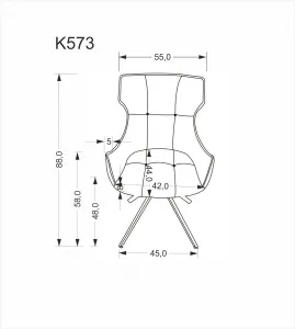 HALMAR Jídelní křeslo K573 popelavě šedé