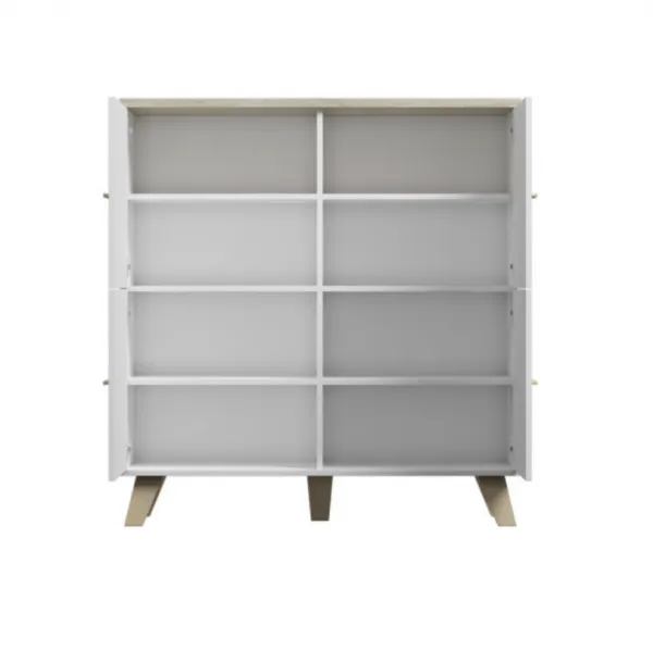 CAMA MEBLE Lotta 110 4D komoda biela / dub sonoma